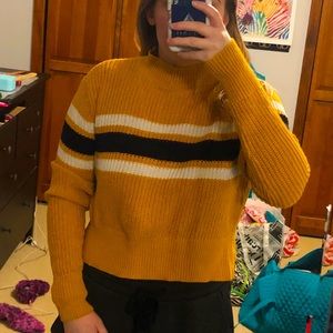 Lottie Moss PacSun High Neck Sweater Yellow XS